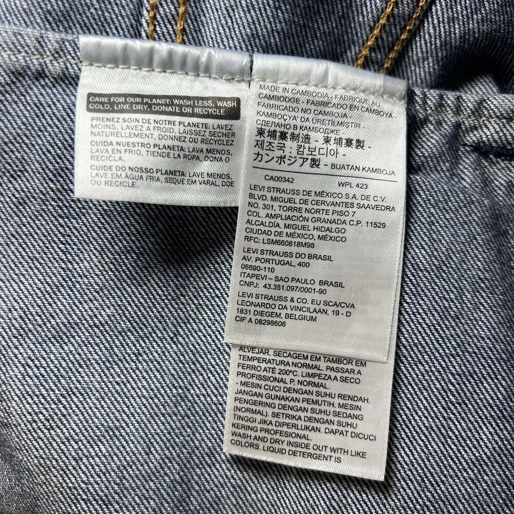 Pink & Silver Fashion Boho-Chic One Of A Kind Levi's Hand Beaded M Denim Jacket - Picture 14 of 16